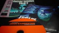 Cover of three soundtracks of John Carpenter`s movie.