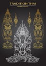 Cover tradition thai Buddha Jewelry Set