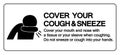 Cover your cough and sneeze Symbol, Vector  Illustration, Isolated On White Background Label. EPS10 Royalty Free Stock Photo