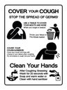 Cover your Cough Stop The Spread Of Germs Symbol Sign ,Vector Illustration, Isolate On White Background Label. EPS10