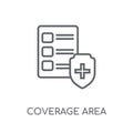 Coverage Area linear icon. Modern outline Coverage Area logo con Royalty Free Stock Photo
