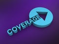 coverage word on purple Royalty Free Stock Photo
