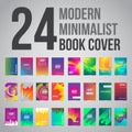 Bundle of 24 Colorful Futuristic Minimalist Covers Design. EPS10 Vector Illustration.