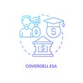 Coverdell ESA blue gradient concept icon