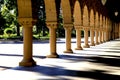 Covered arch way near the main Quad of Stanford University campus located Royalty Free Stock Photo