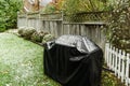 Covered Barbeque on the First Snowfall of the Year Royalty Free Stock Photo