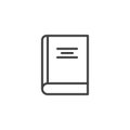 Covered book outline icon