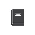 Covered book vector icon