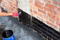 Covered brick wall primer