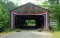 Covered bridge with bunting