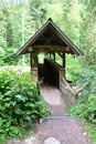 Covered Bridge in the Canyon Wutachschlucht in the Black Forest, Baden - Wuerttemberg Royalty Free Stock Photo