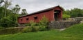 Covered Bridge Cataract Falls Park Royalty Free Stock Photo