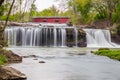 The Covered Bridge and The Cataract Royalty Free Stock Photo