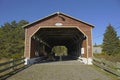 A covered bridge front view