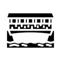 covered bridge glyph icon vector illustration Royalty Free Stock Photo