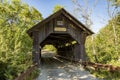 Covered Bridge Gold Brook in Stowe Vermont Royalty Free Stock Photo