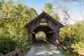 Covered Bridge Gold Brook in Stowe Vermont Royalty Free Stock Photo