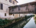 Covered bridge in Gorgonzola, Italy Royalty Free Stock Photo