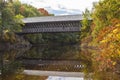 Covered Bridge at Henniker, New HAmpshire Royalty Free Stock Photo