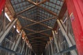 Covered bridge interior Royalty Free Stock Photo