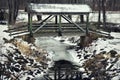 Covered Bridge over Coon Creek Royalty Free Stock Photo