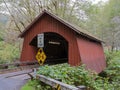 The covered bridge over the North Fork of the Yachats River near Yachats in Oregon, USA