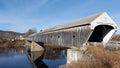 Covered bridge rural New England countryside Connecticut River Vermont New Hampshire
