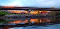 Covered Bridge at Sunset Royalty Free Stock Photo