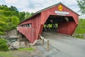 Covered Bridge in Taftsville Vermont Royalty Free Stock Photo