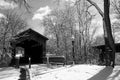 Covered Bridge in Winter Royalty Free Stock Photo