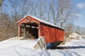 Covered Bridge in Winter Royalty Free Stock Photo