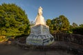 Covered Constroversial Christopher Columbus Statue in Schenley Park in Pittsburgh Pennsylvania