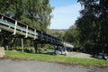 Covered conveyor belt at the National coal mining museum Royalty Free Stock Photo