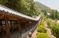 Covered corridor of Kibitsu Shinto Shrine in Okayama, Japan