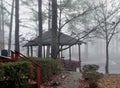 Covered Deck in the Fog