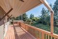 Covered deck looking out to back yard real estate