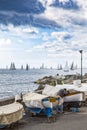 Covered fishing boats and yachts in the Millevele