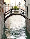 Bridge on a venetian Canal, Venice, Italy Royalty Free Stock Photo