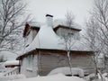 House after a heavy snowfall Royalty Free Stock Photo