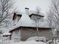 House after a heavy snowfall