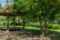 Covered picnic pavilion in park