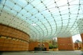 Covered square with glass cover. Banco Popolare Palace in Lodi designed by the architect Renzo Piano