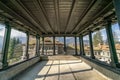 Covered terrace in the Cantacuzino castle, Busteni, Romania Royalty Free Stock Photo