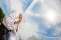 Covered with veil Royalty Free Stock Photo