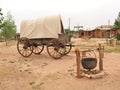 Covered Wagon at Bluff Fort Historic Site in Bluff, Utah