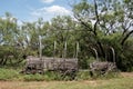 Covered Wagon Remains Royalty Free Stock Photo