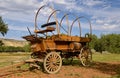 A covered wagon without the white canvas top Royalty Free Stock Photo