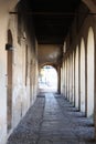 Covered walk in Correggio, Italy