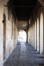 Covered walk in Correggio, Italy Royalty Free Stock Photo