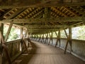 Covered wooden bridge Royalty Free Stock Photo